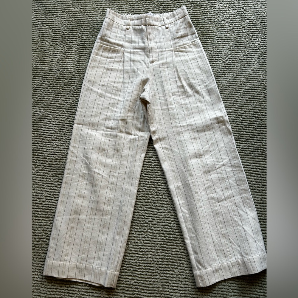 Zara Kids Striped Linen Blend Pants